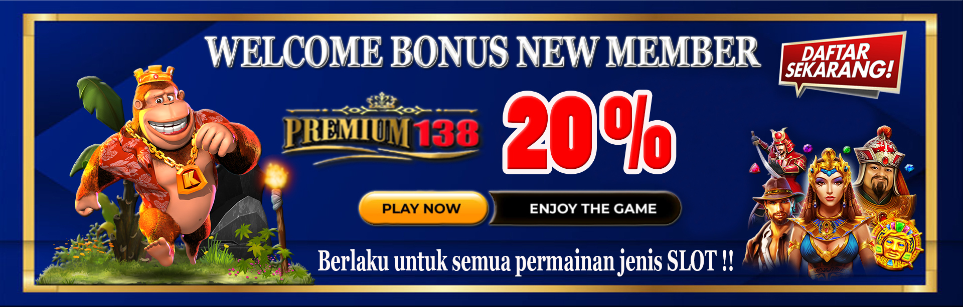 Premium138 Slot Bonus New Member 20%